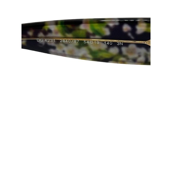 Dolce & Gabbana Almond Flowers Black Floral Sunglasses Prescription Lenses